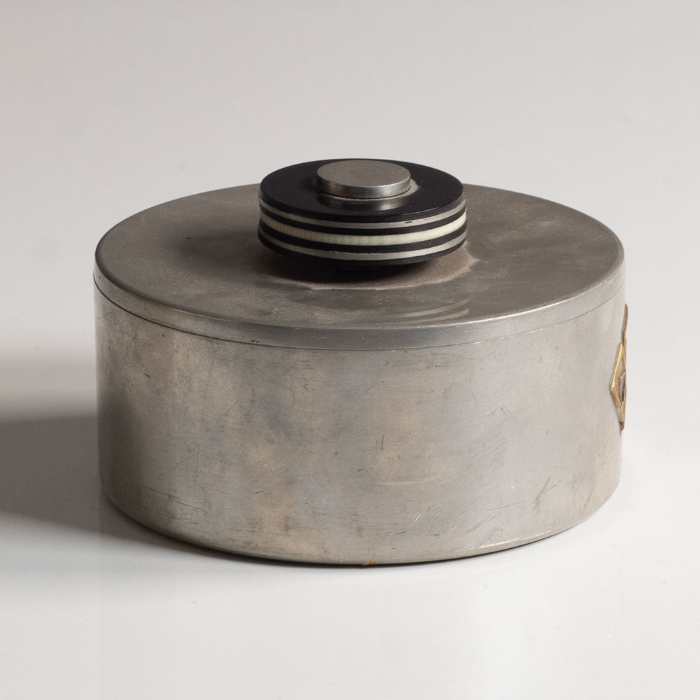 K.E&Co, Swedish, decorated lidded game jar, M4149