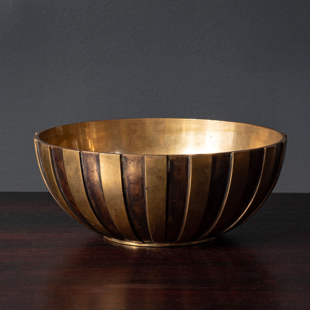 Vendor, Denmark, bronze fluted bowl L3465