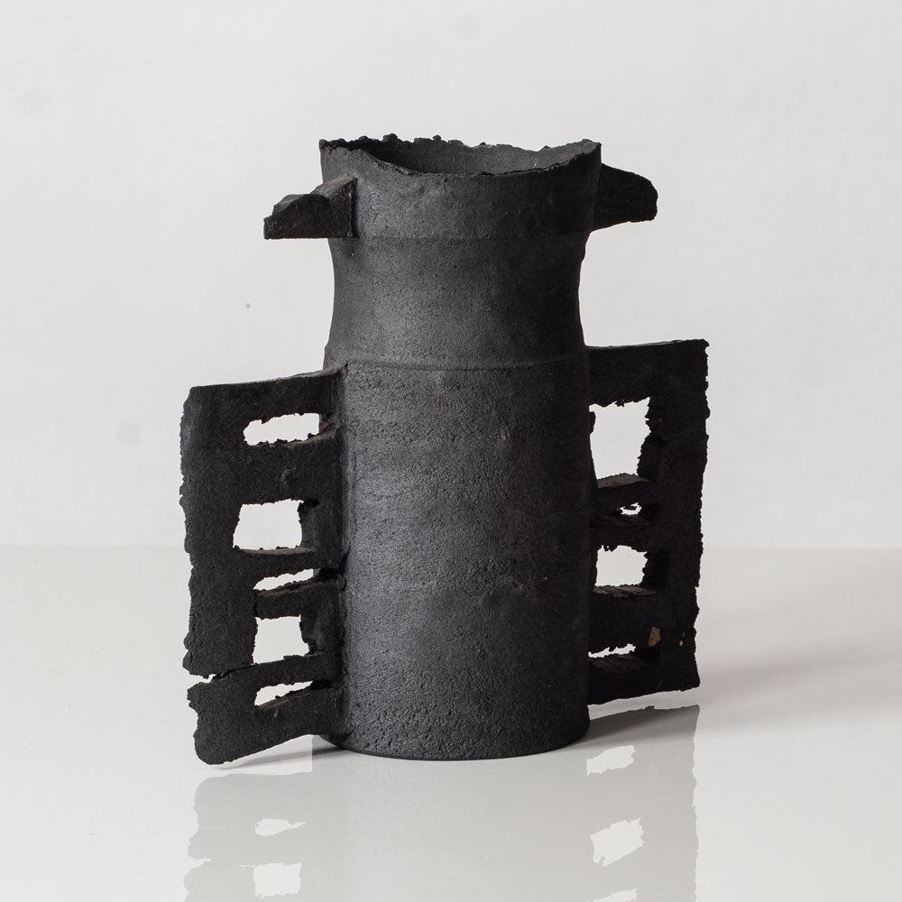 Colin Pearson, UK, unique stoneware "winged form" vase L3450