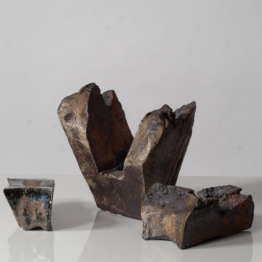 Claude Champy, own studio, France, "Boite" multi-piece stoneware jar K2808