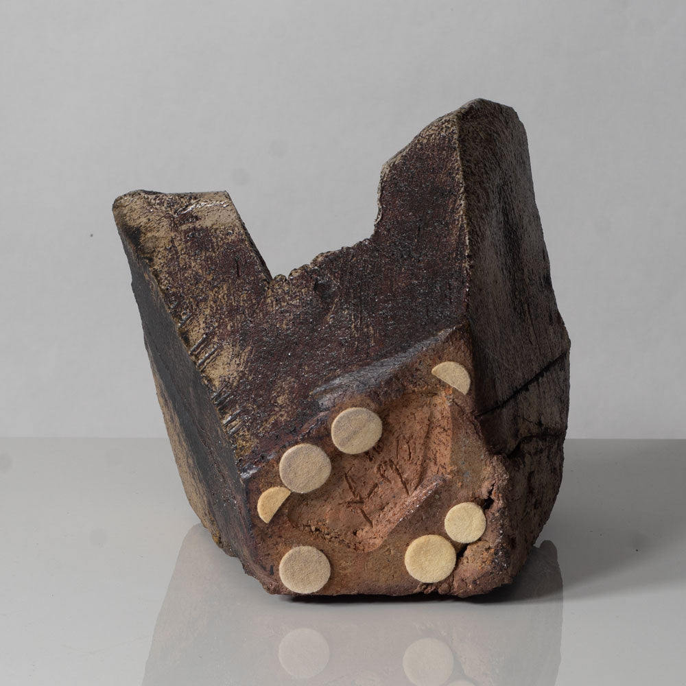 Claude Champy, own studio, France, "Boite" multi-piece stoneware jar K2808