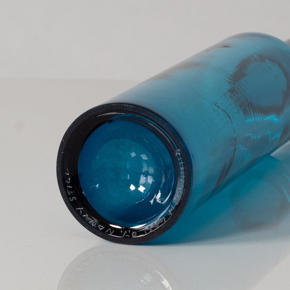 Nanny Still for Rihimaen Lasi Oy, decanter in blue glass L3252