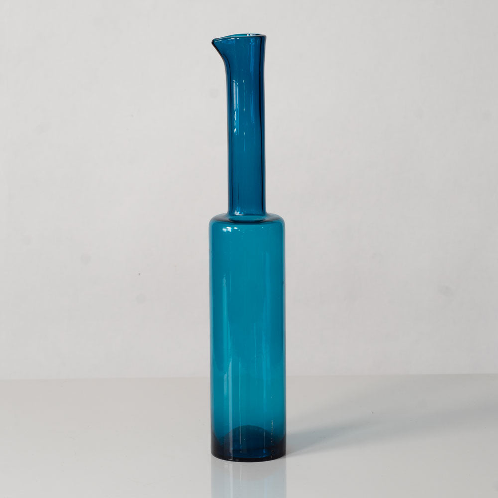 Nanny Still for Rihimaen Lasi Oy, decanter in blue glass L3252