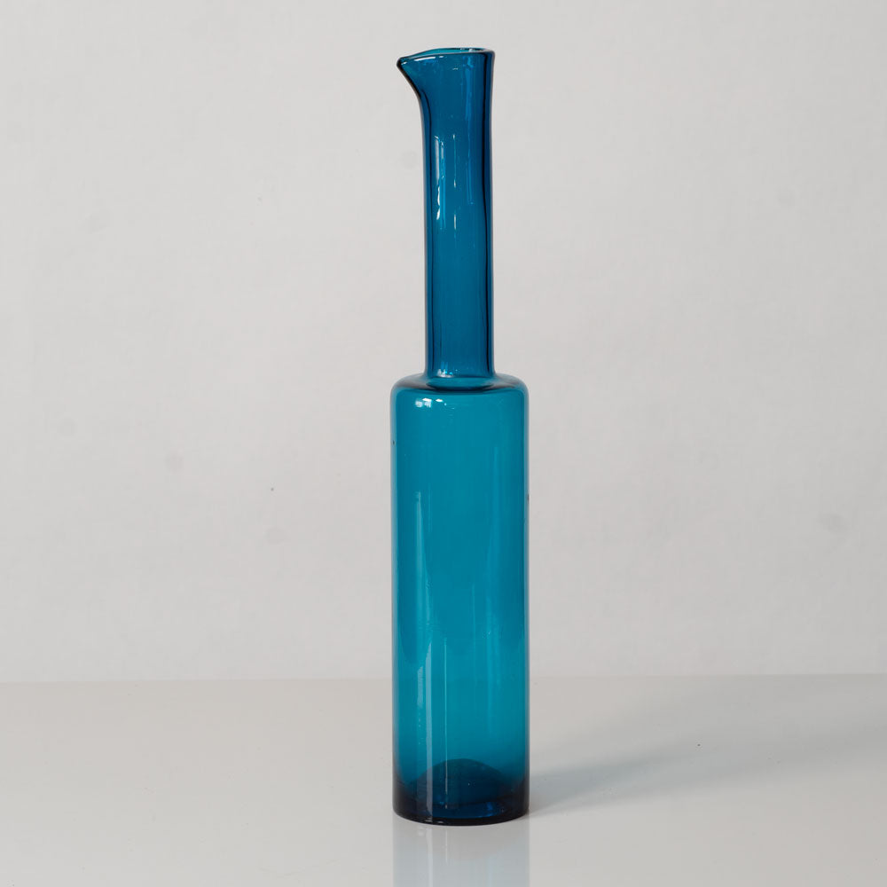Nanny Still for Rihimaen Lasi Oy, decanter in blue glass L3252