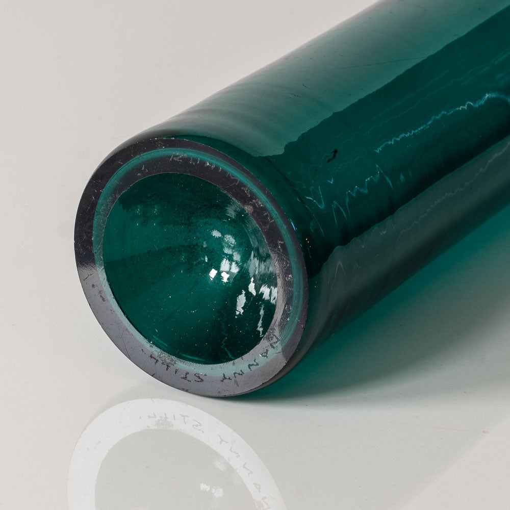 Nanny Still for Rihimaen Lasi Oy, decanter in green glass L3251