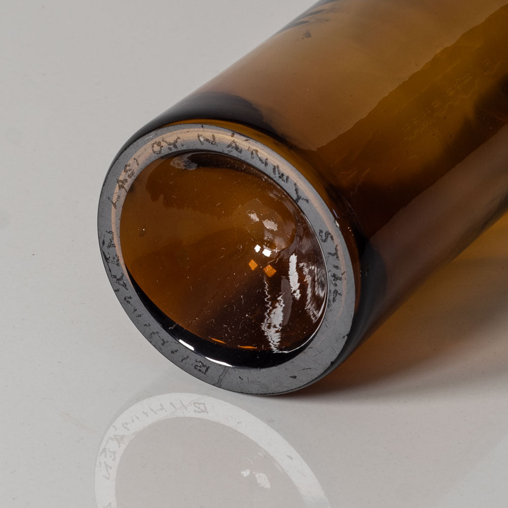 Nanny Still for Rihimaen Lasi Oy, decanter in amber glass L3250