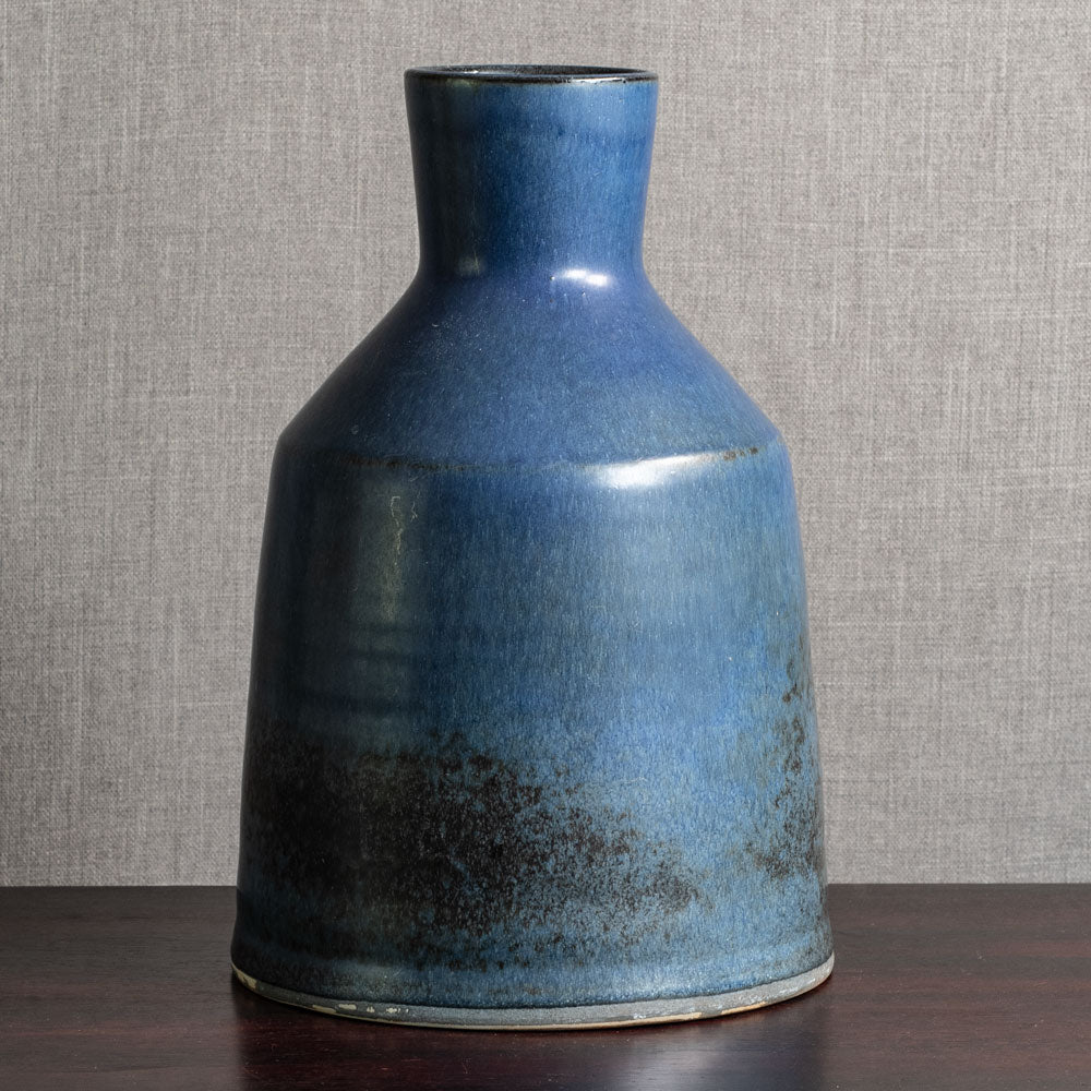 Carl Harry Stålhane for Rörstrand, Sweden, unique very large stoneware vase with blue glaze M5580
