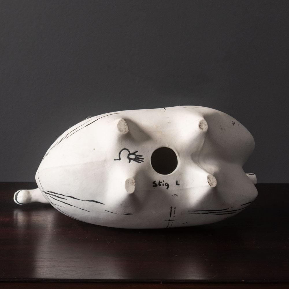 Stig Lindberg for Gustavsberg, Sweden, large stoneware horse with hand painted decoration G9506