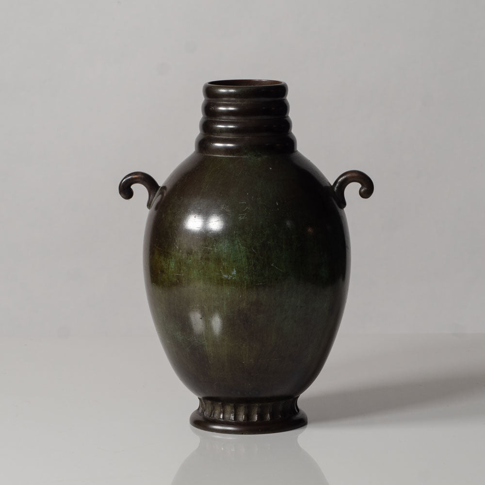Just Andersen for GAB, Sweden, bronze handled vase L3496