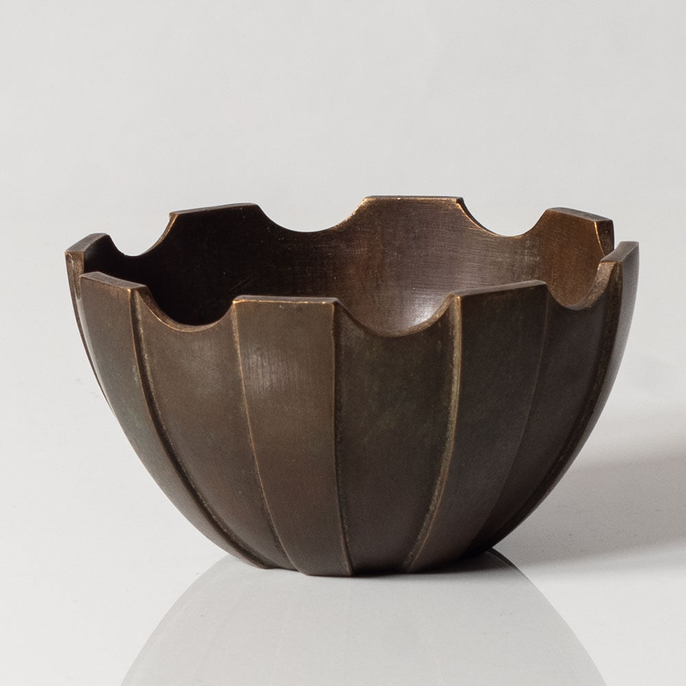 Just Andersen for GAB, Sweden, bronze fluted bowl L3472