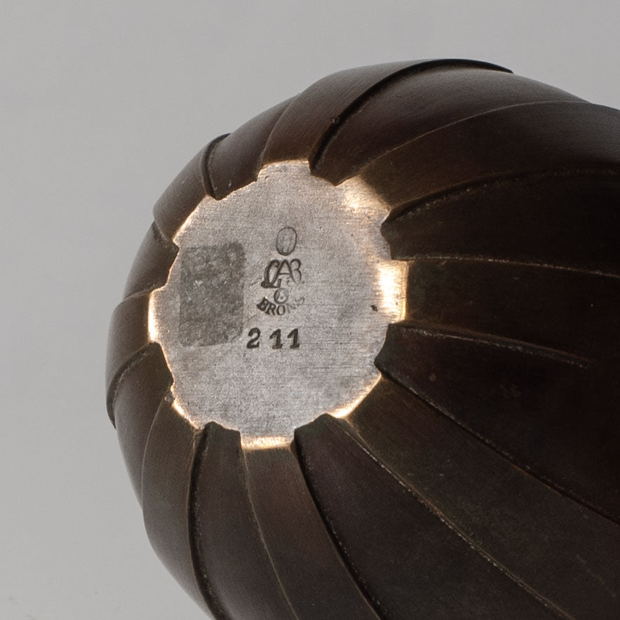 Just Andersen for GAB, Sweden, bronze fluted bowl L3472