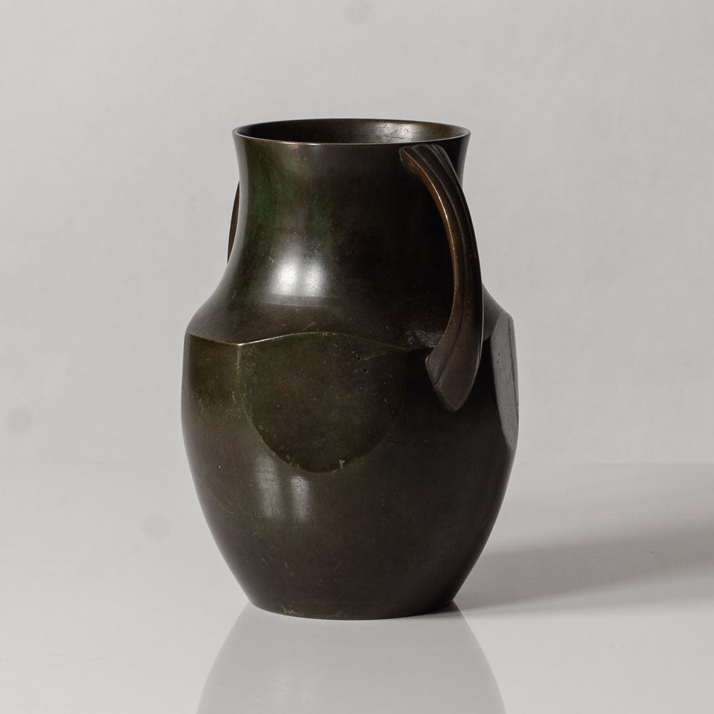 Just Andersen for GAB, Sweden, bronze handled vase K2682