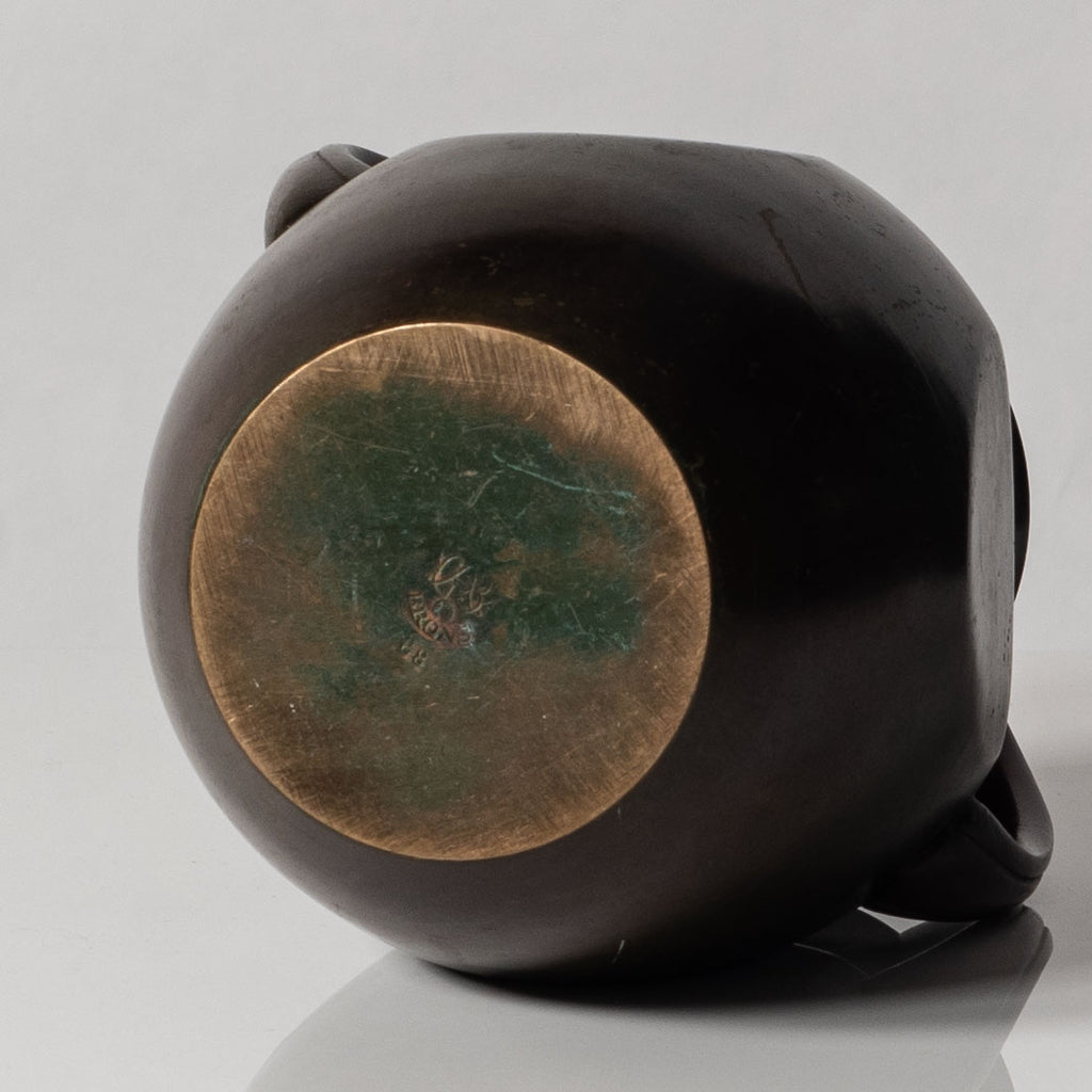 Just Andersen for GAB, Sweden, bronze handled vase K2682