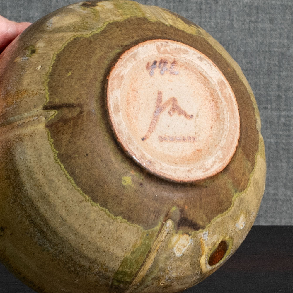 Jørgen Mogensen, own studio, Denmark, stoneware bowl with yellow ochre glaze M5583