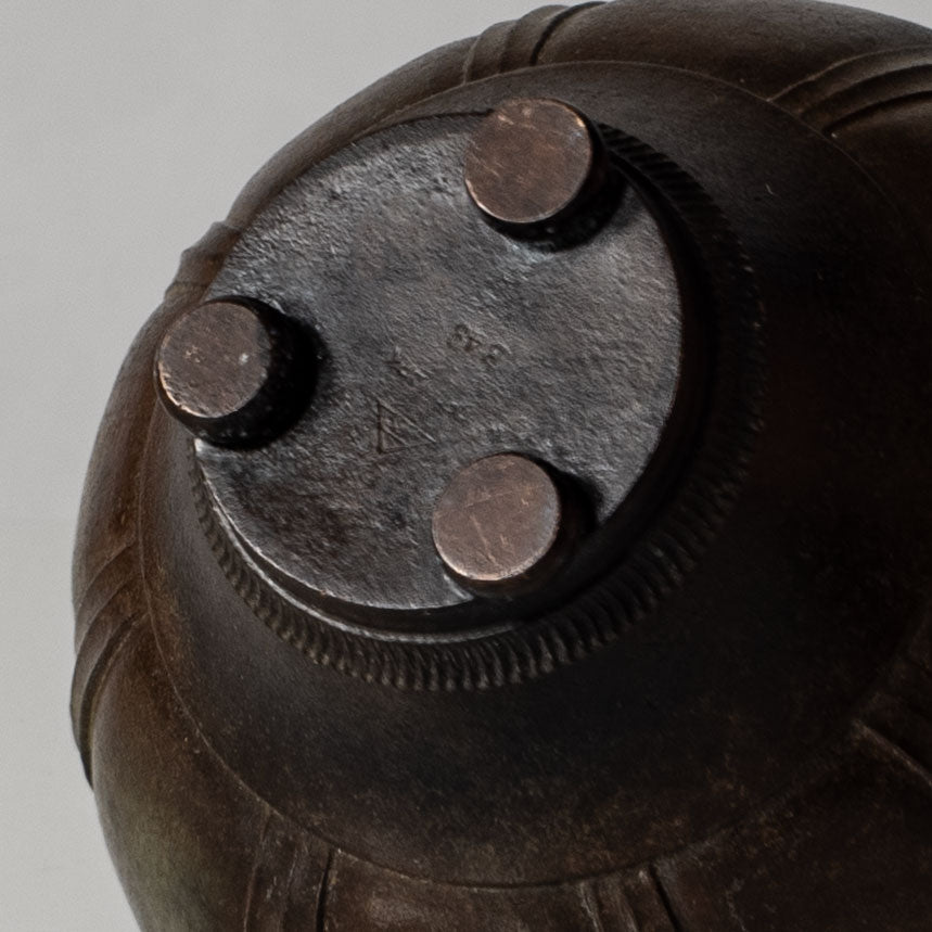 Just Andersen, Denmark, bronze fluted bowl L3464