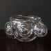 Per Lutken for Holmegaard, Denmark, unique clear glass vessel with round protrusions J1465