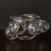 Per Lutken for Holmegaard, Denmark, unique clear glass vessel with round protrusions J1465