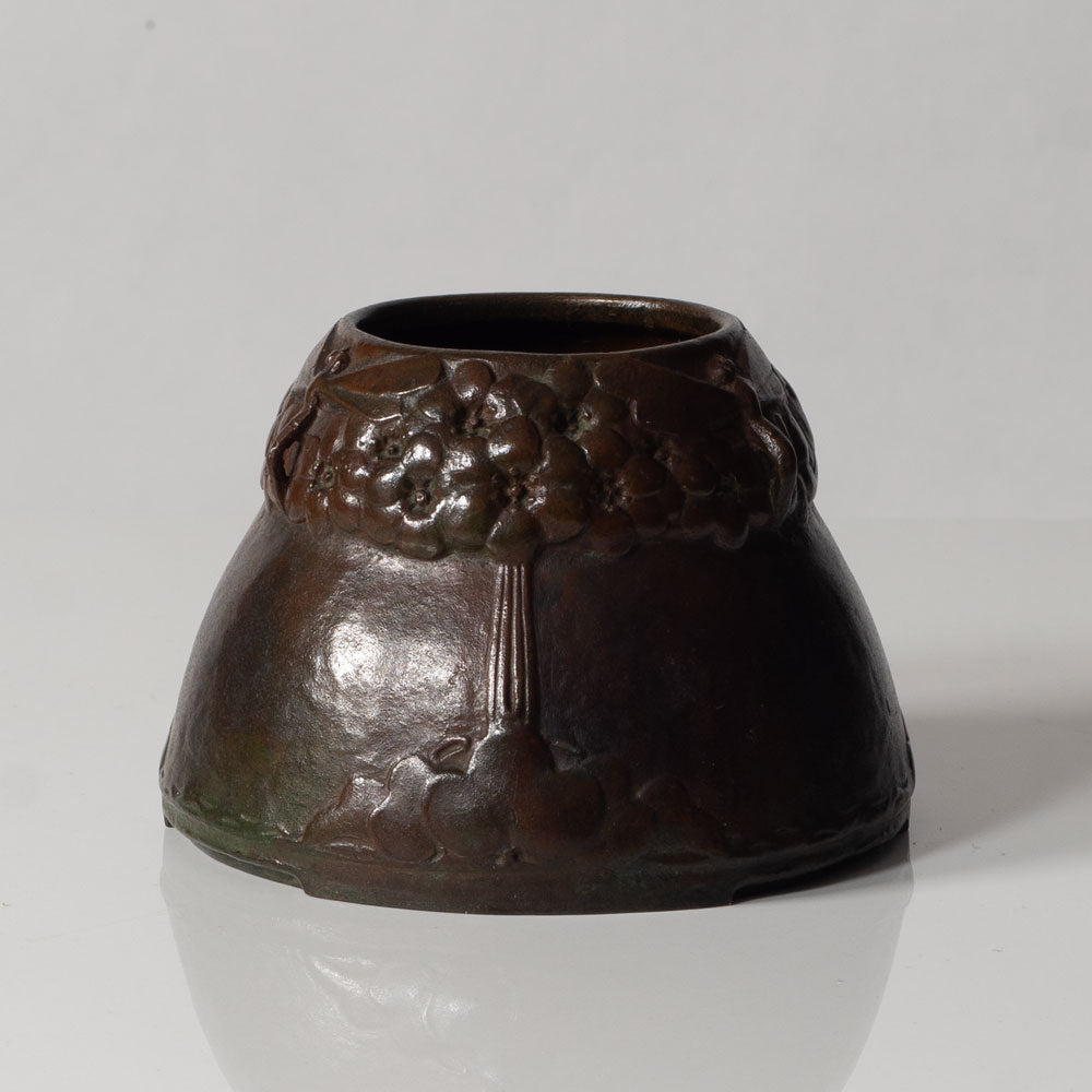 John Färngren, Otto Meyer Foundry, Sweden, art nouveau bronze vase L3492