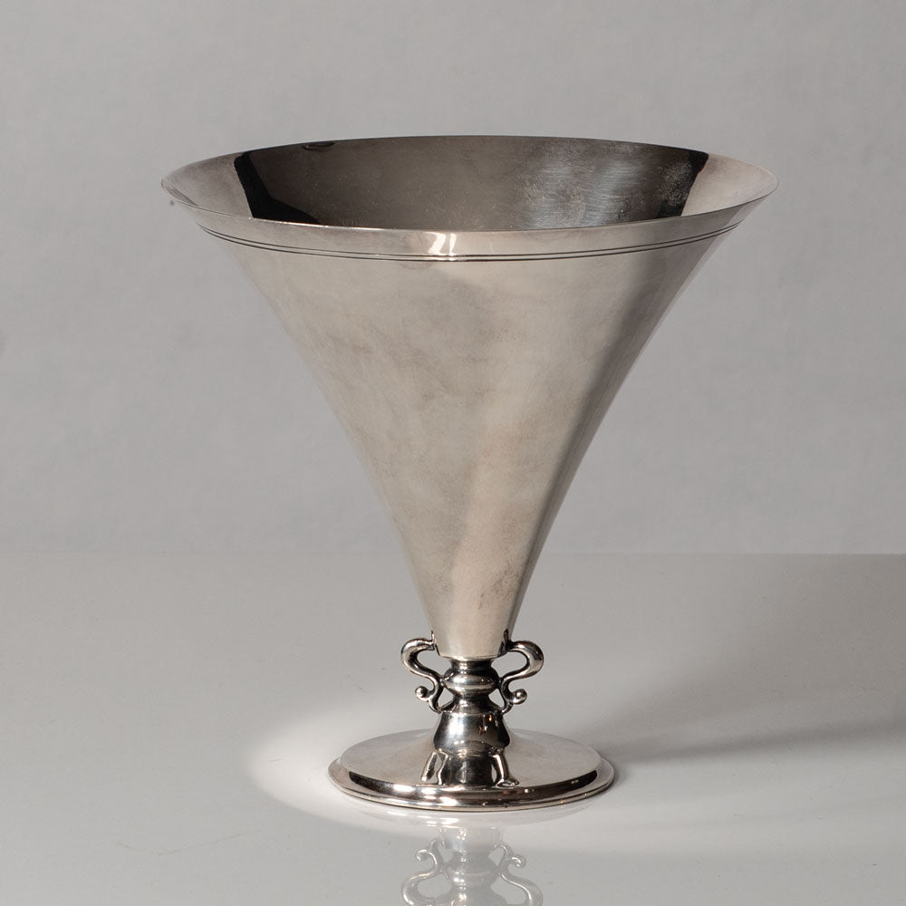 GAB, Sweden, flaring silver vase L3493