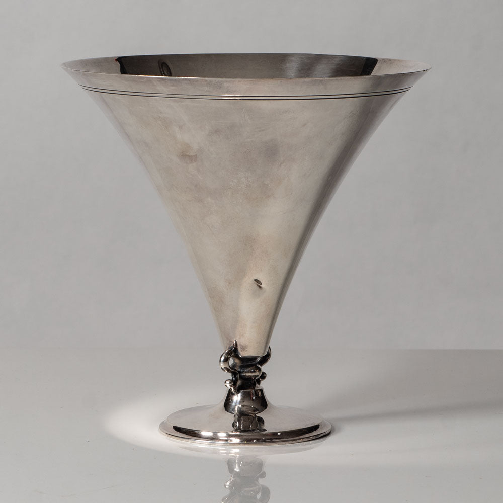 GAB, Sweden, flaring silver vase L3493