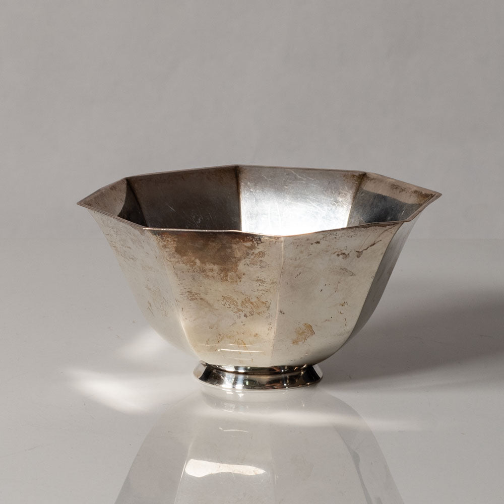 CG Hallberg, Sweden, sterling silver footed bowl L3124