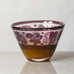 Bertil Vallien for Boda-Åfors, Sweden, unique engraved bowl in purple and orange glass J1547