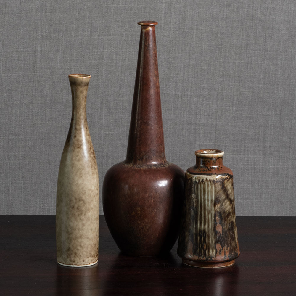 Group of unique stoneware vases by Carl Harry Stålhane for Rörstrand, Sweden