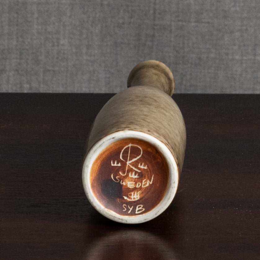 Carl Harry Stålhane for Rörstrand, Sweden, stoneware vase with mottled brown matte glaze M5597
