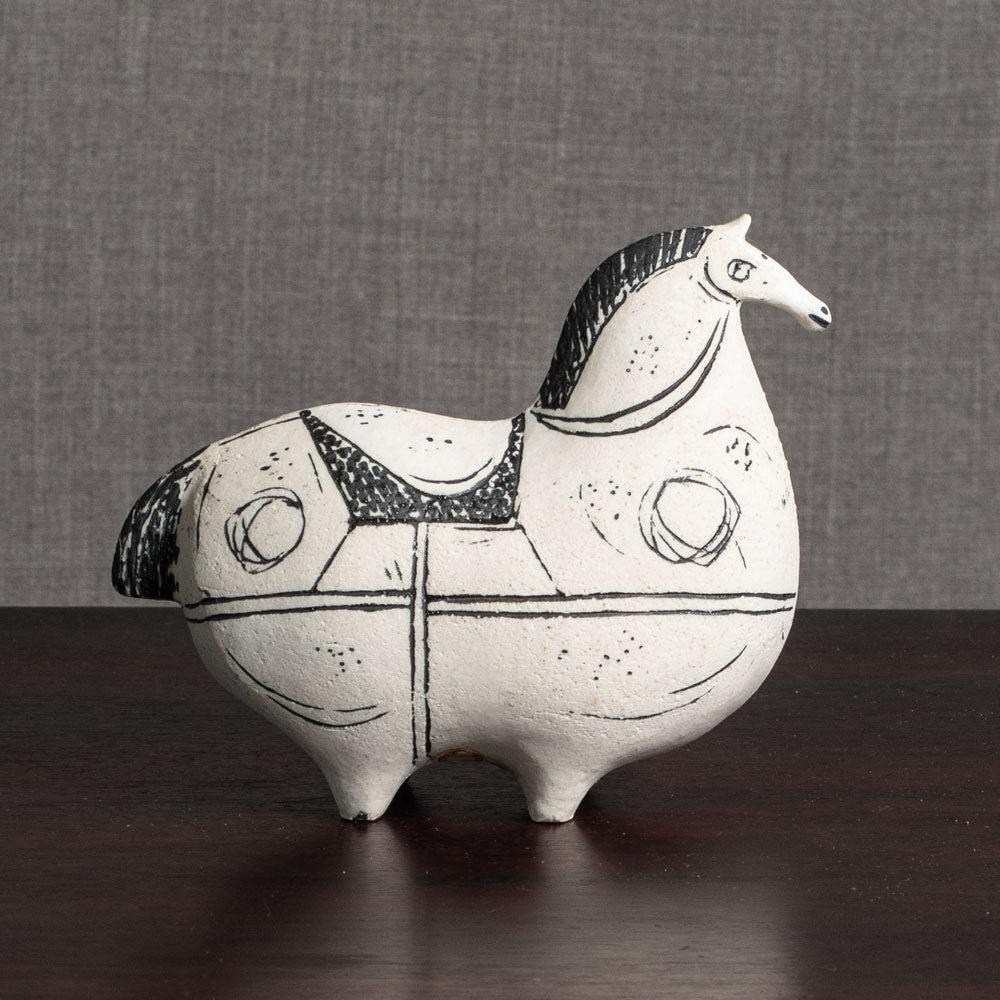 Stig Lindberg for Gustavsberg, stoneware horse with hand painted decoration K2088