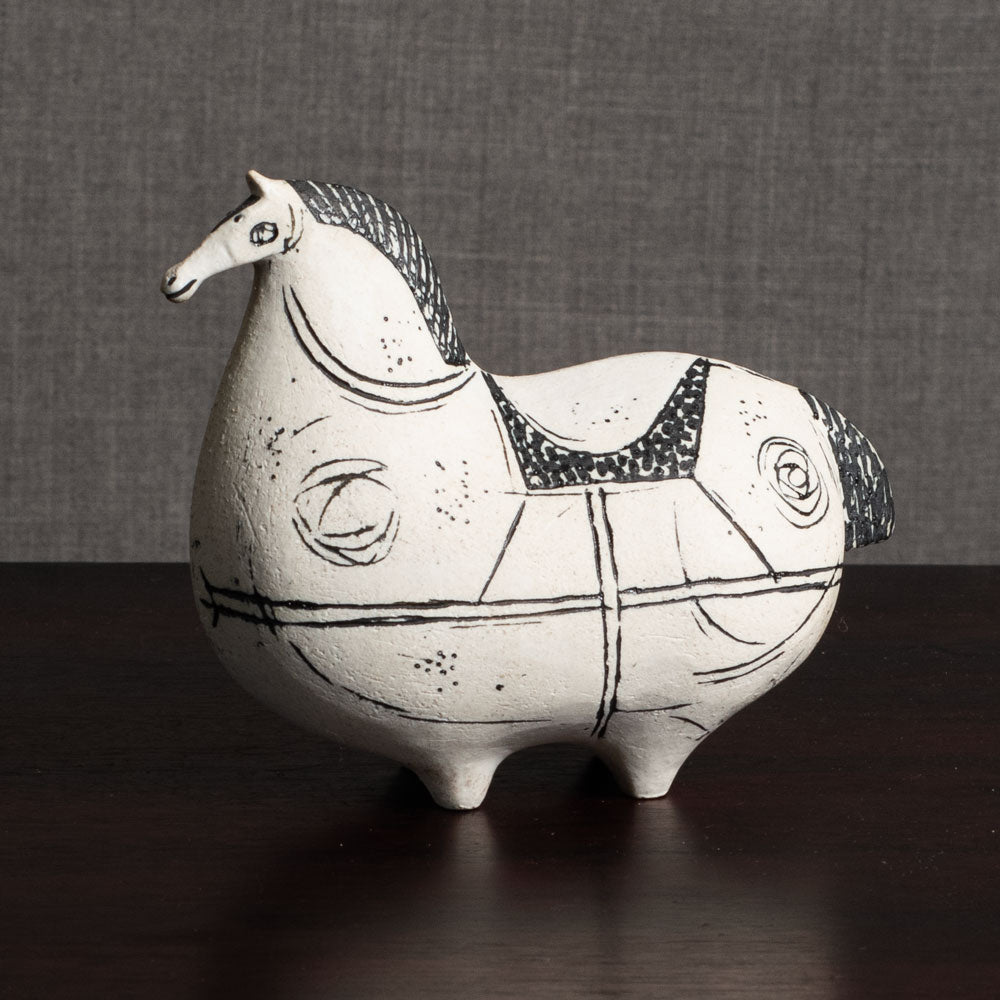 Stig Lindberg for Gustavsberg, stoneware horse with hand painted decoration K2088