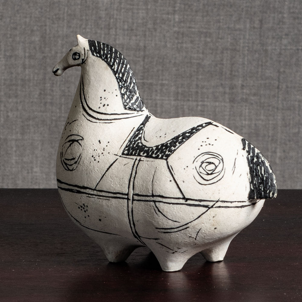 Stig Lindberg for Gustavsberg, stoneware horse with hand painted decoration K2088
