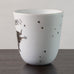 Stig Lindberg for Gustavsberg "Grazia" vase with matte white glaze and applied silver decoration J1559