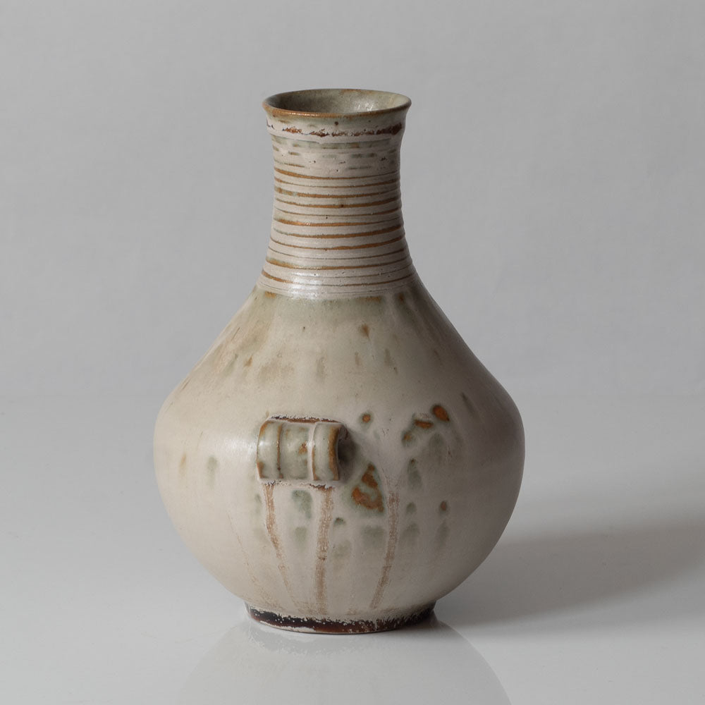 Carl Halier for Royal Copenhagen, Denmark, unique stoneware vase with off-white glaze L3392