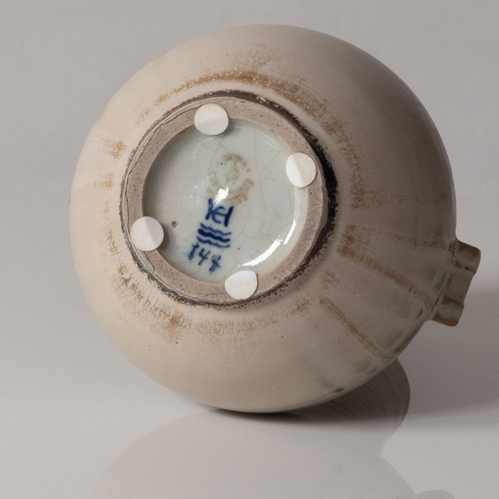 Carl Halier for Royal Copenhagen, Denmark, unique stoneware vase with off-white glaze L3392