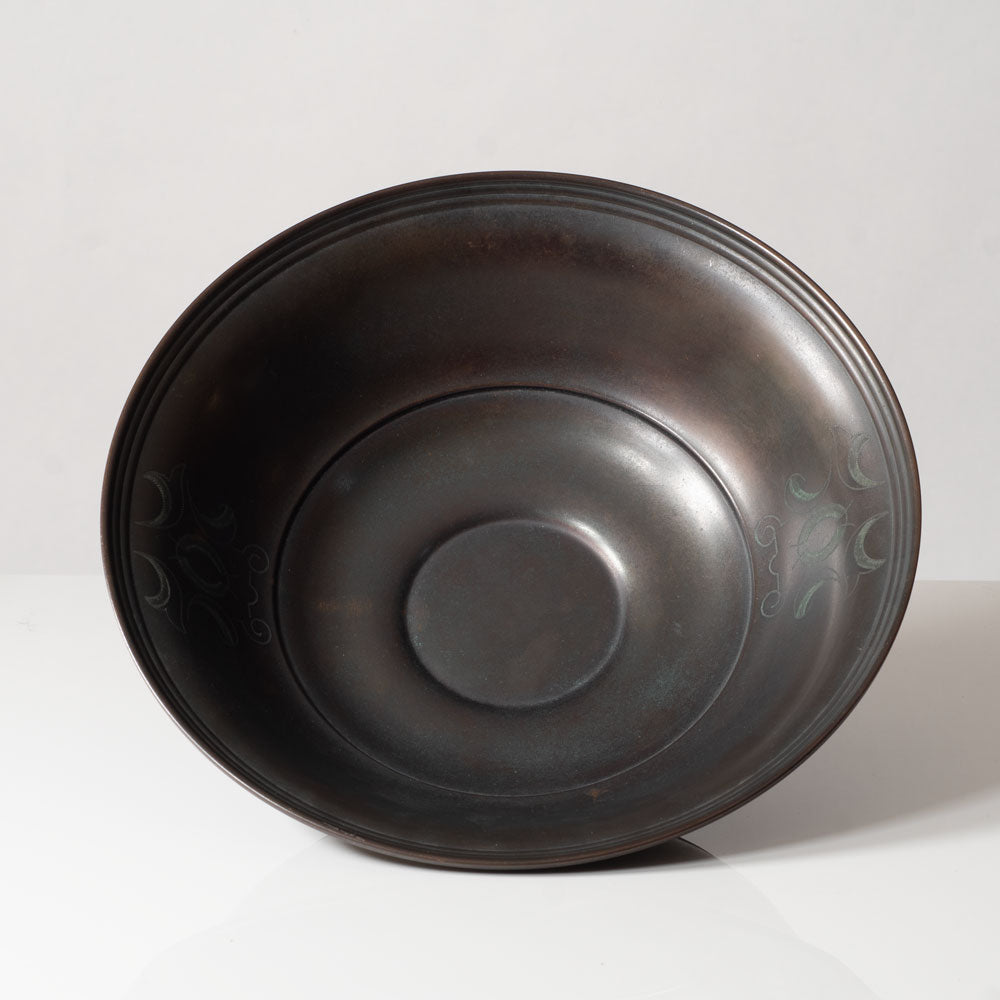 Nilsson & Johansson, Sweden, bronze art deco bowl L3474