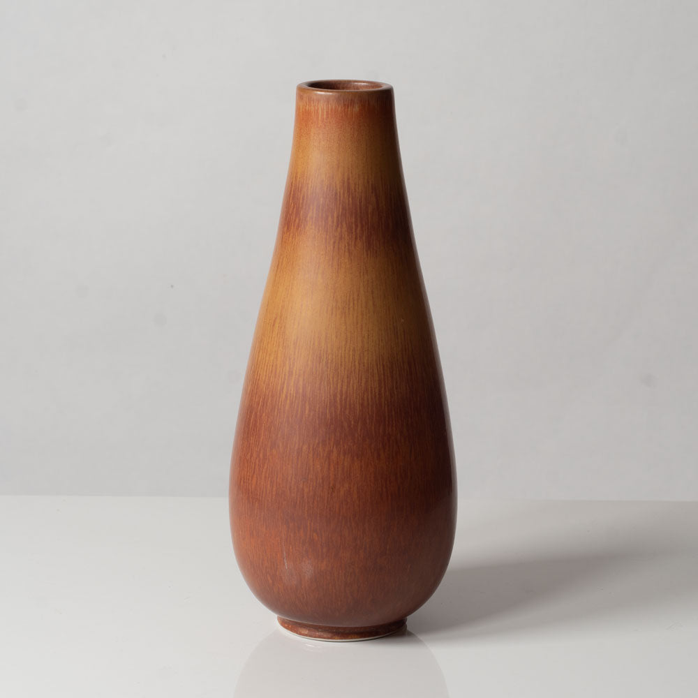 Gunnar Nylund for Rörstrand, Sweden, stoneware vase with reddish brown glaze H1368