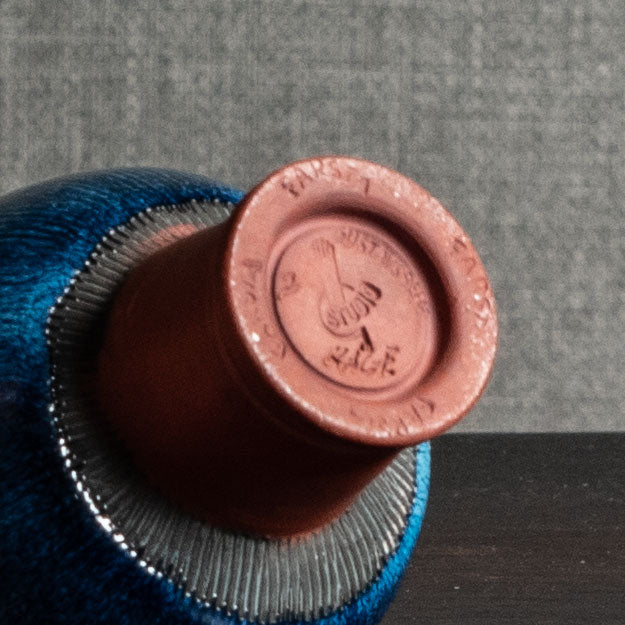 Wilhelm Kåge for Gustavsberg, "Farsta" footed bowl with turquoise glaze M5590
