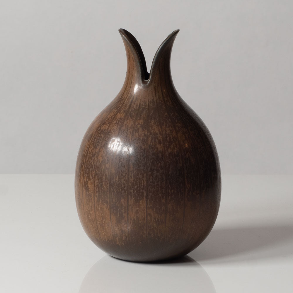 Group of vessels with brown glaze by Gunnar Nylund for Rörstrand, Sweden