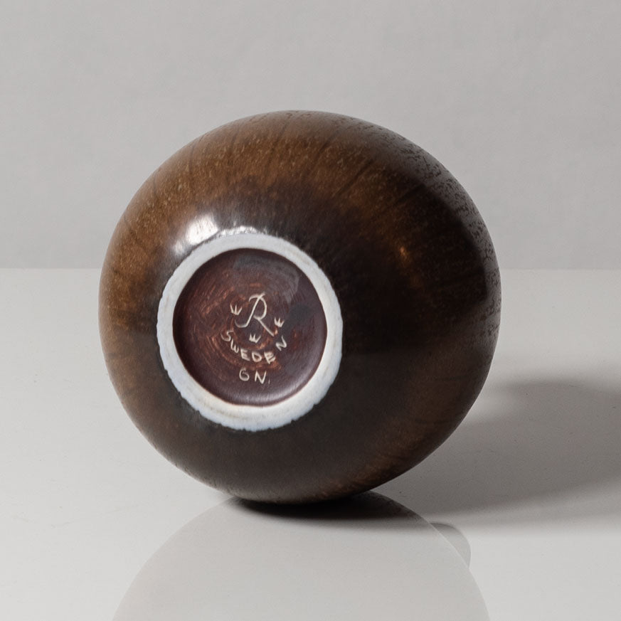 Gunnar Nylund for Rörstrand, Sweden, stoneware vase with matte brown glaze K2469