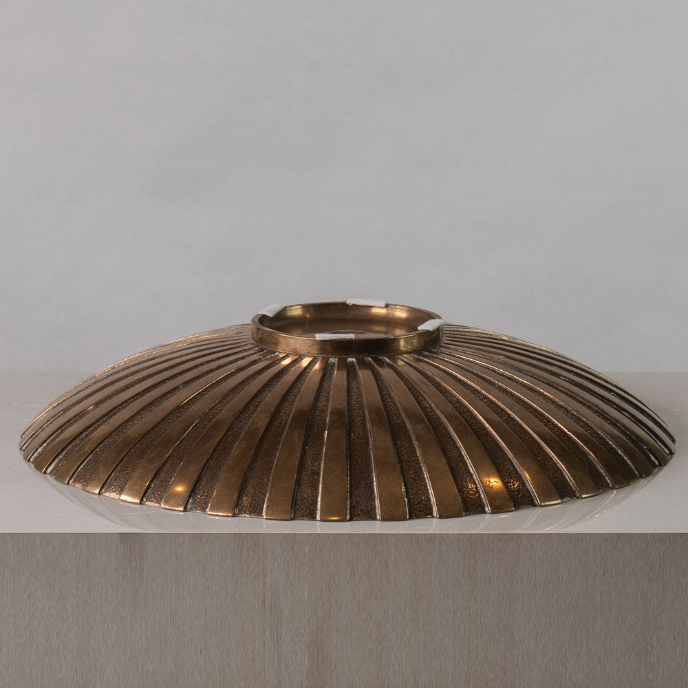 Tinos, Denmark, bronze fluted shallow bowl J1447