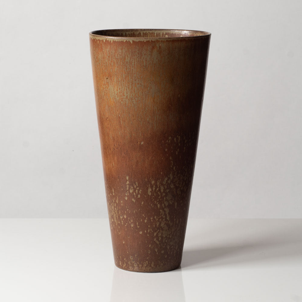 Gunnar Nylund for Rorstrand, Sweden,  Large stoneware vase with  brown glaze H1013