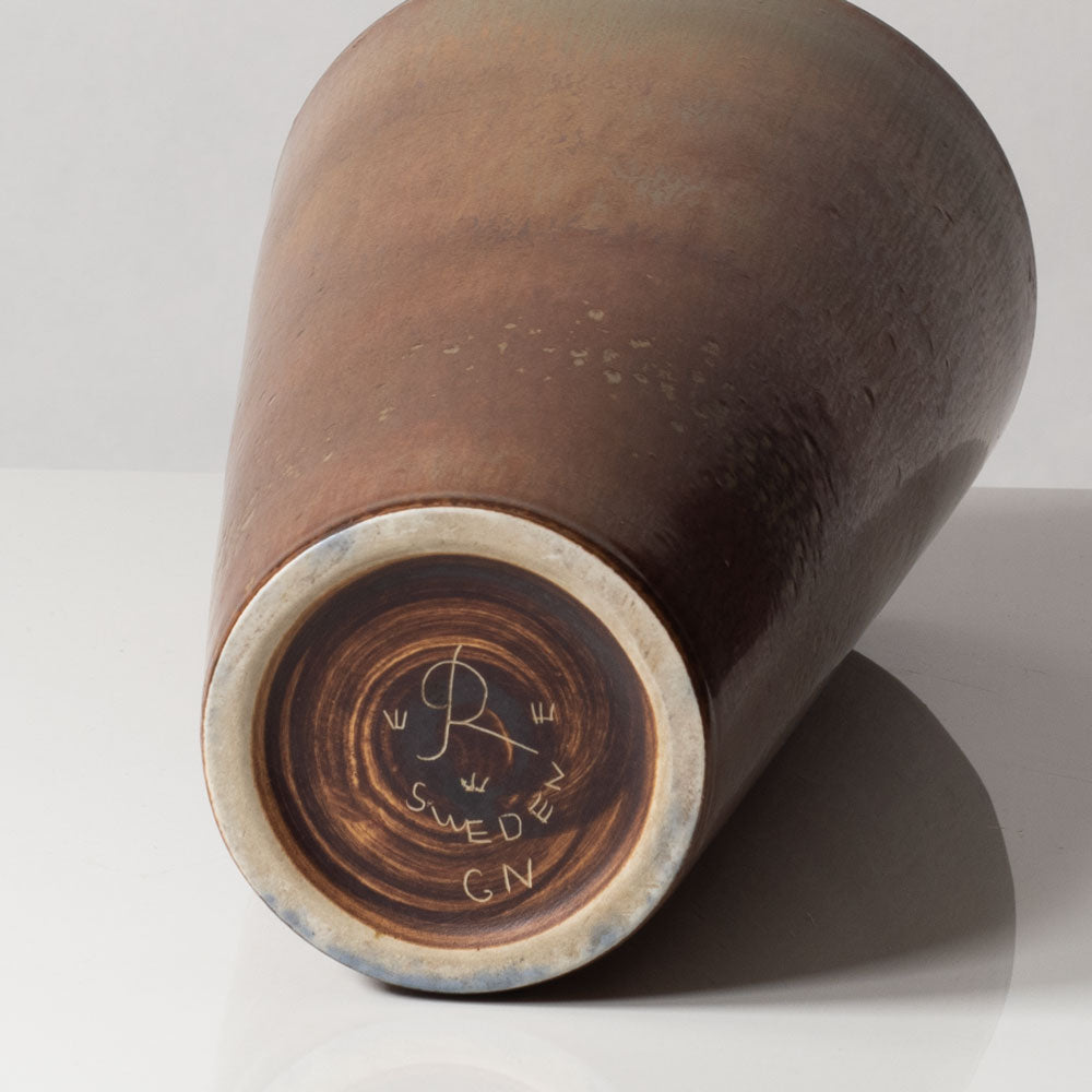 Gunnar Nylund for Rorstrand, Sweden,  Large stoneware vase with  brown glaze H1013