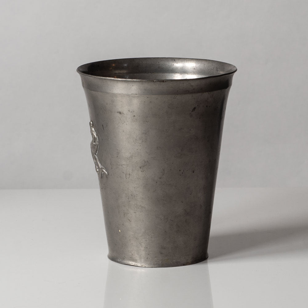 Just Andersen, Denmark, vase in pewter with mermaid motif J1036
