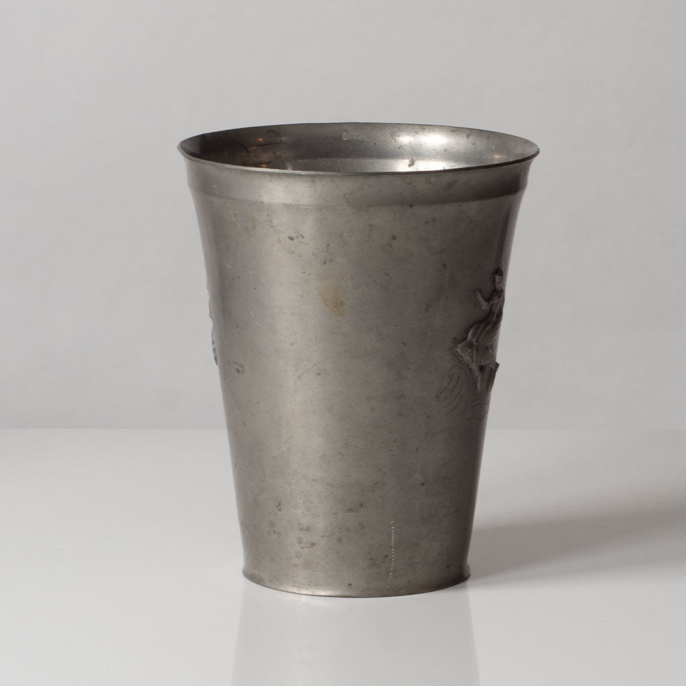 Just Andersen, Denmark, vase in pewter with mermaid motif J1036