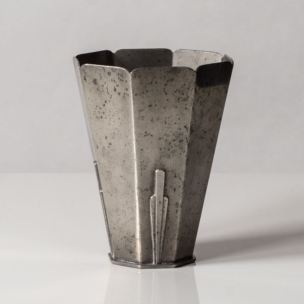 CG Hallberg, Sweden, pewter art deco vase L3367