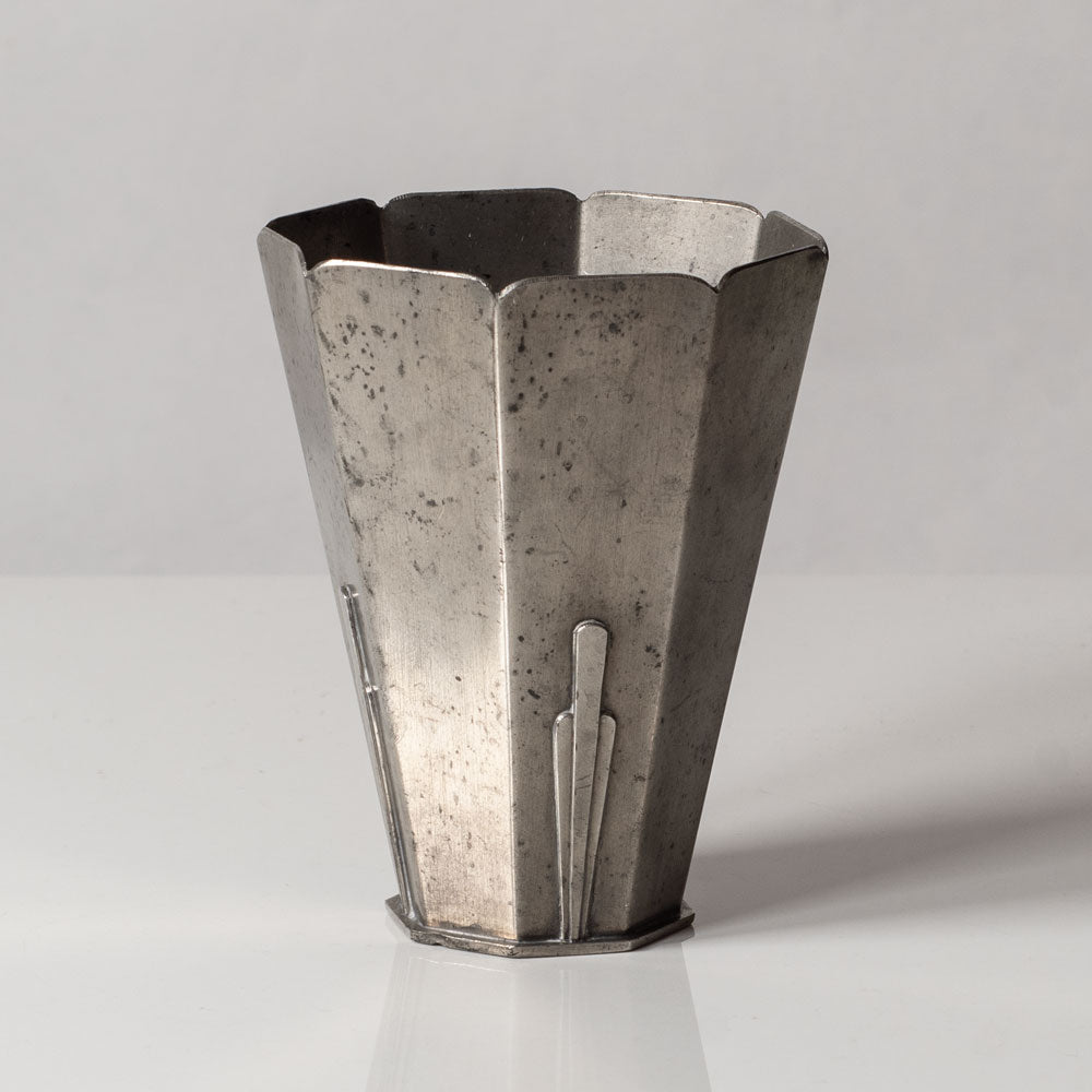 CG Hallberg, Sweden, pewter art deco vase L3367