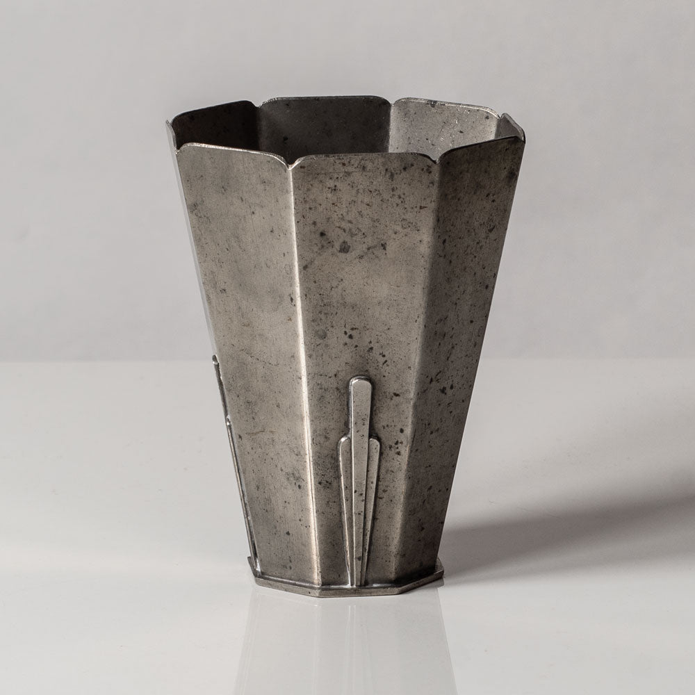 CG Hallberg, Sweden, pewter art deco vase L3367