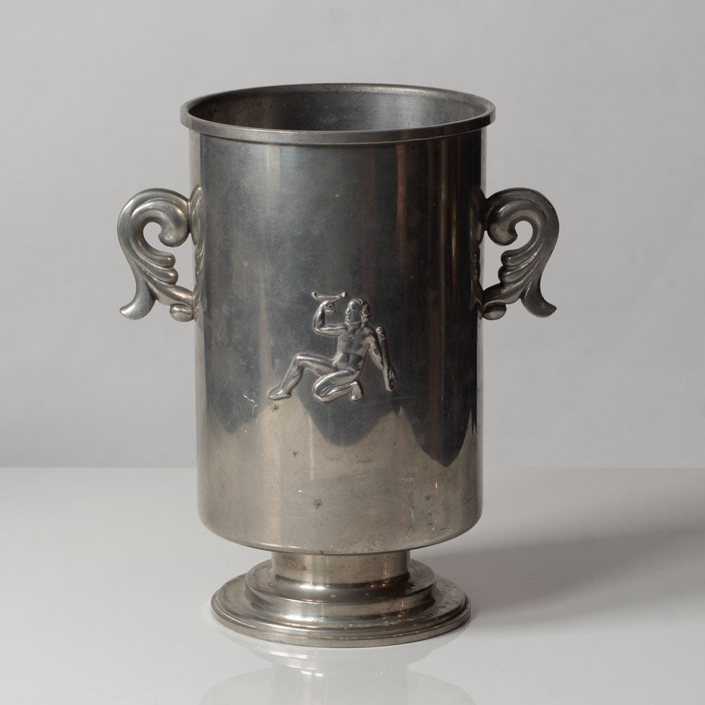 EMI, Sweden, art deco pewter vase with two handles L3356