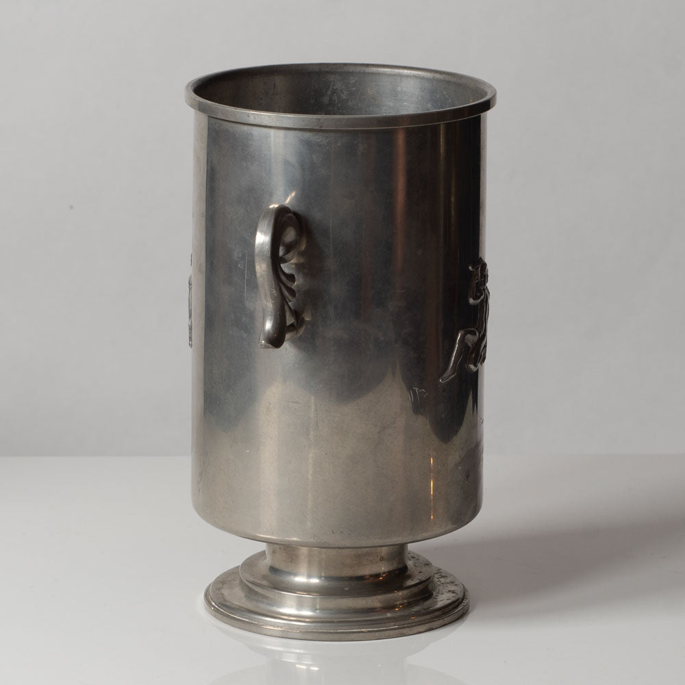 EMI, Sweden, art deco pewter vase with two handles L3356