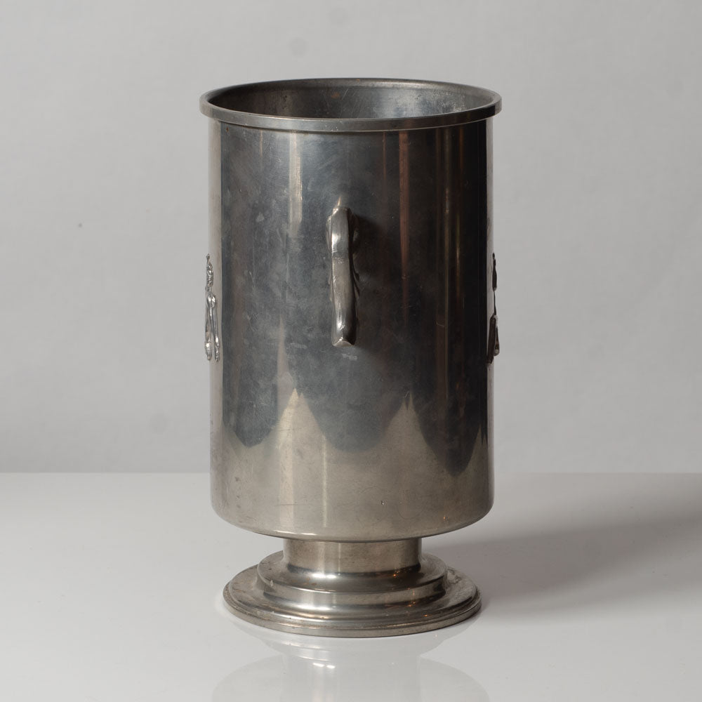 EMI, Sweden, art deco pewter vase with two handles L3356
